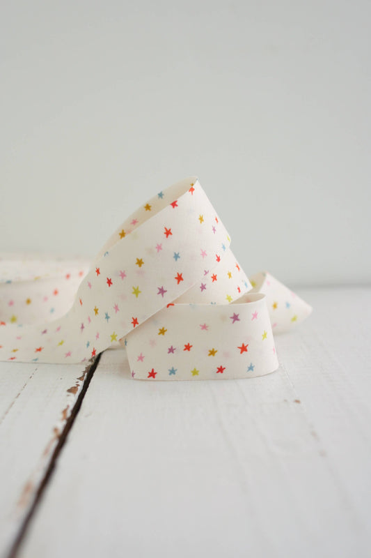 Pre-Made Quilt Binding | Mini Multi Starry