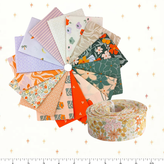 Hexie Prism Quilt Kit – Tangerine