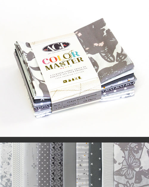 No. 11 Clean Slate Edition Fat Quarter Bundle – Neutral Gray Quilting Fabric