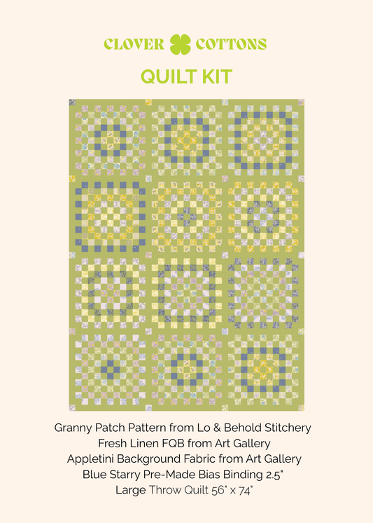 Granny Patch Quilt Kit | Fresh Linen