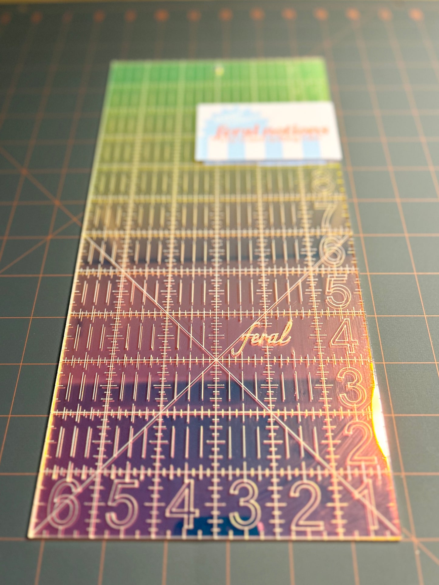 6 X 12 inch Quilting Ruler - Iridescent