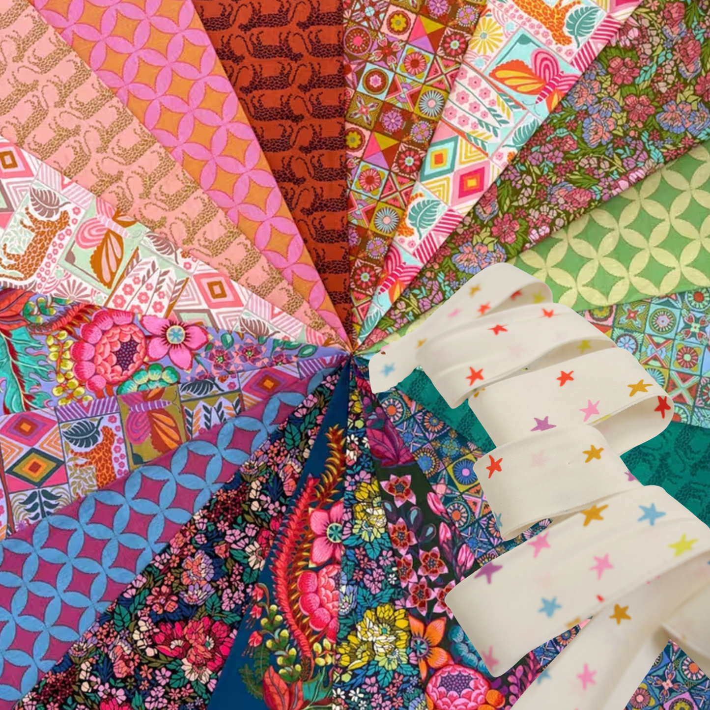 Patchwork Flying Geese Quilt Kit | Rhapsody | 50" × 60"