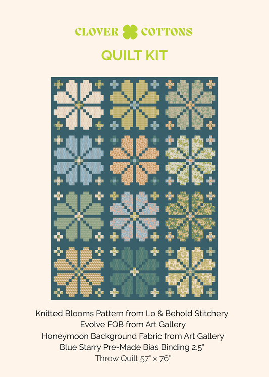 Knitted Blooms Quilt Kit | Evolve