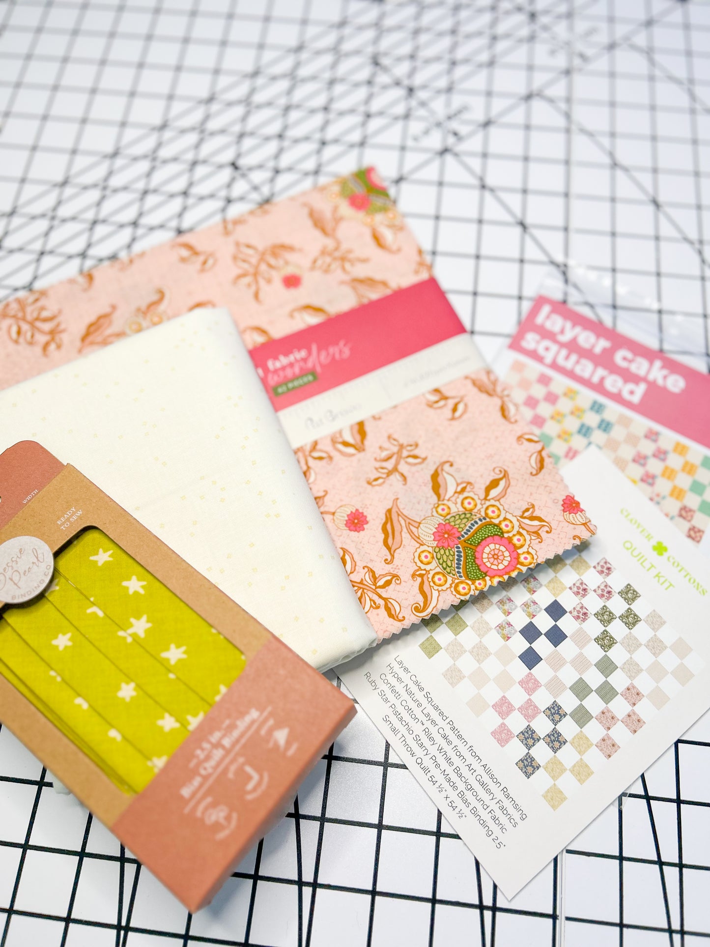 Layer Cake Squared Quilt Kit – Hyper Nature - Small Throw 54 ½” × 54 ½”