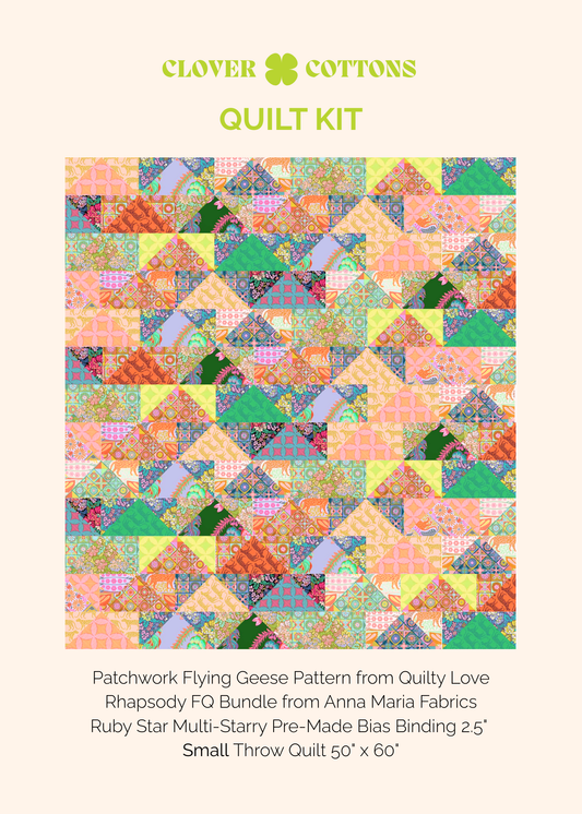 Patchwork Flying Geese Quilt Kit | Rhapsody