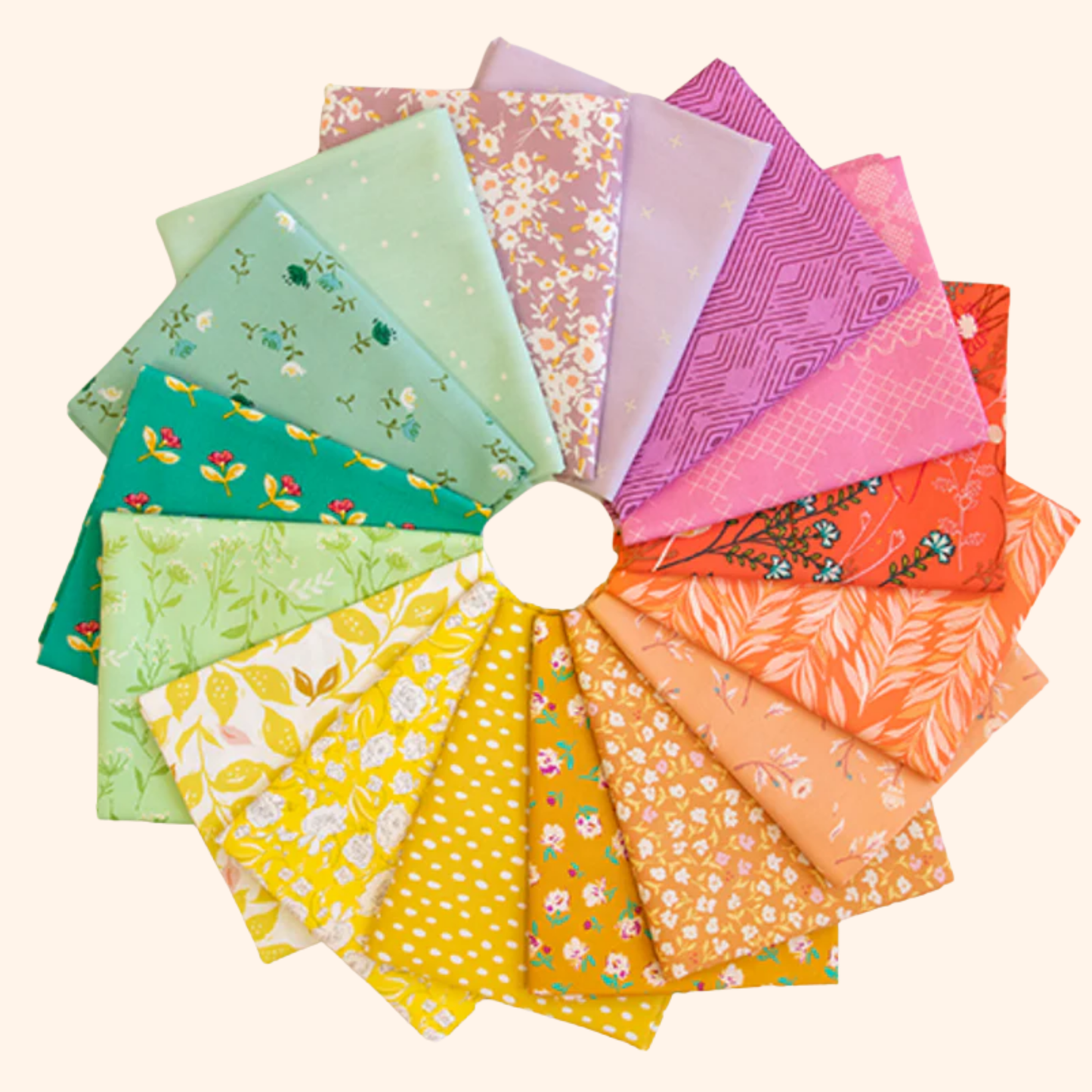 Fat Quarter Dash Quilt Kit – Wildflower Hill Edition (Small Throw 50" × 60")