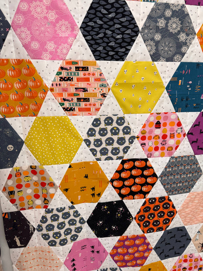 Hexie Prism Quilt Pattern Printed
