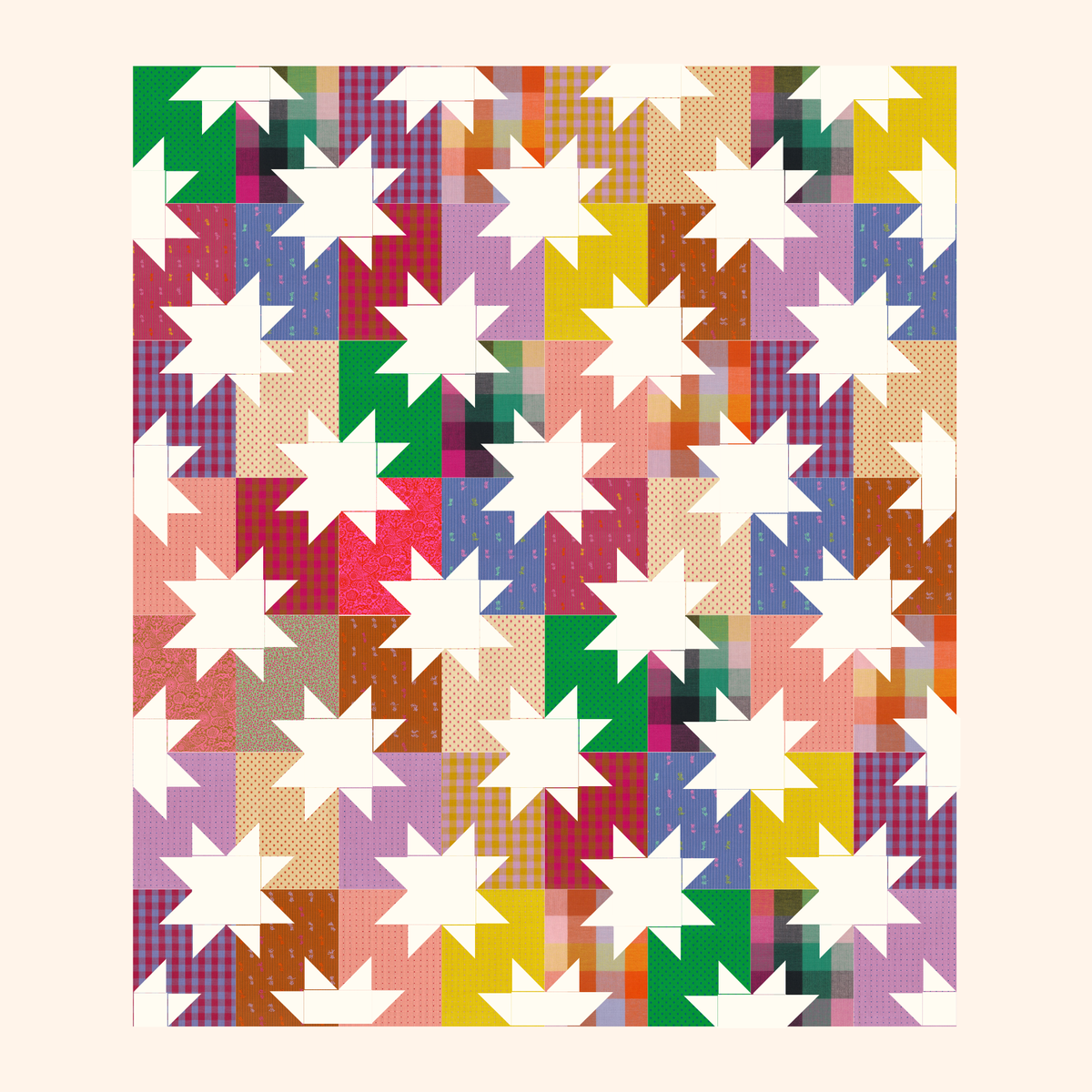 Star Pop Quilt Kit | Garden Variety Cotton Wovens | Volume II