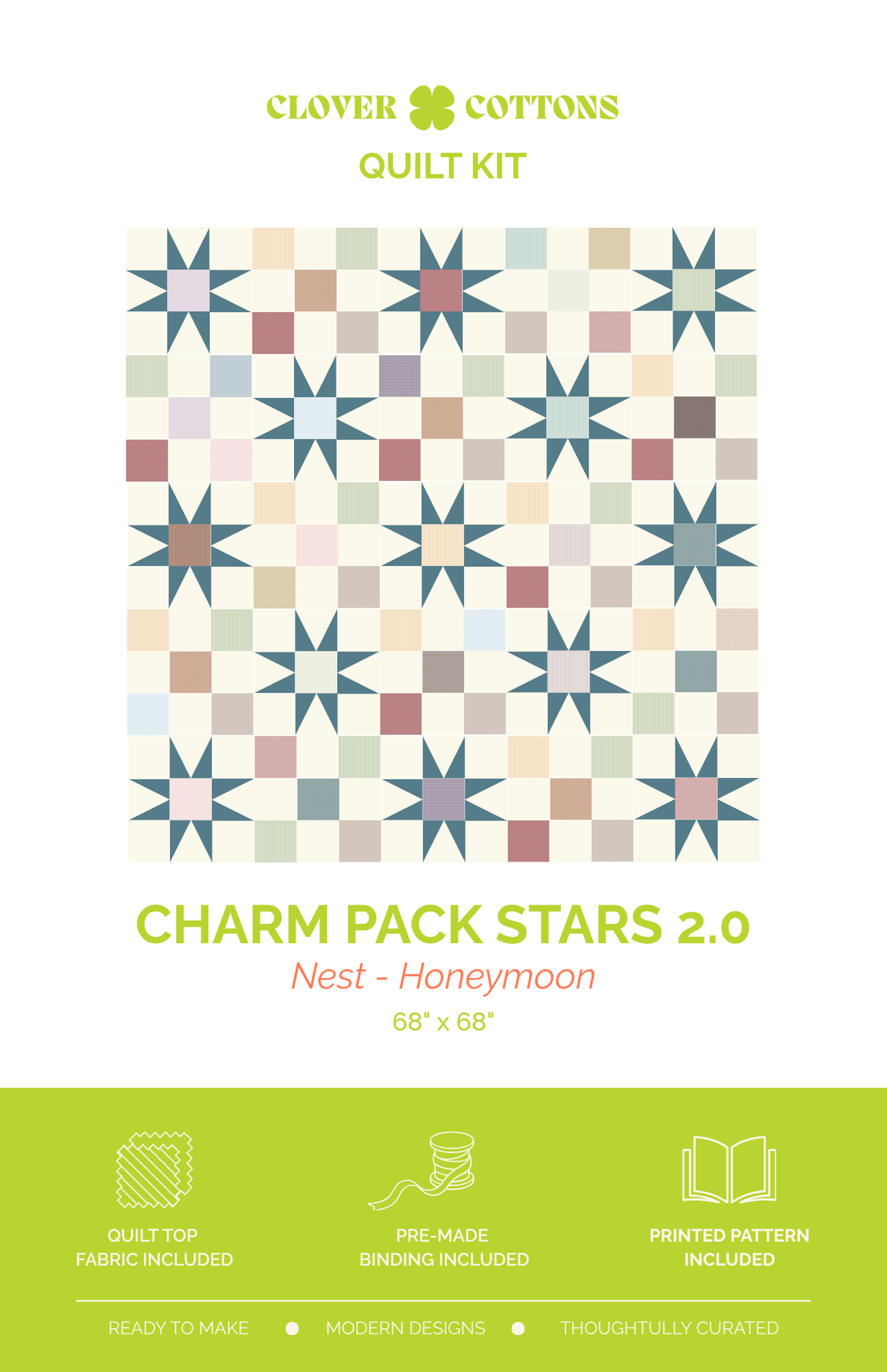 Charm Pack Stars 2.0 Quilt Kit | Nest