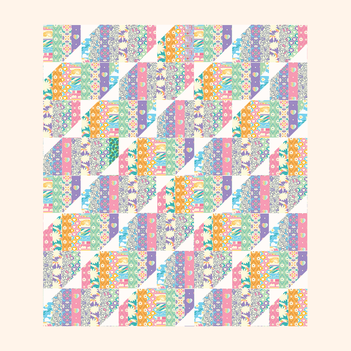 Happy Stripes Quilt Kit | Lighter Than Air
