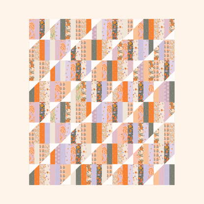 Happy Stripes Quilt Kit | Tangerine