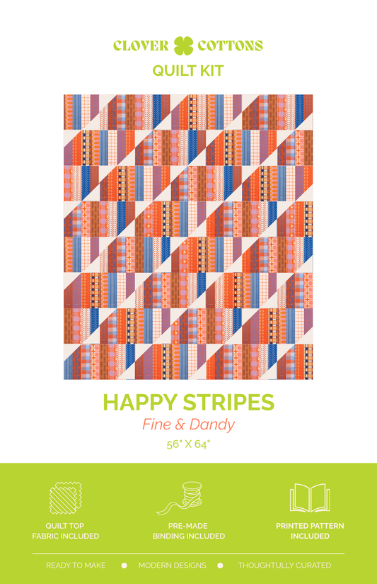 Happy Stripes Quilt Kit | Fine and Dandy