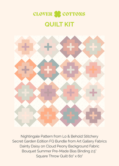 Nightingale Quilt Kit – Secret Garden (60" x 60")