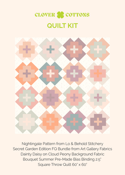 Nightingale Quilt Kit – Secret Garden (60" x 60")