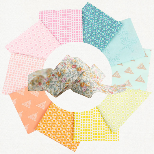 Hexie Blooms Quilt Kit – Spring Elements (58" x 65")