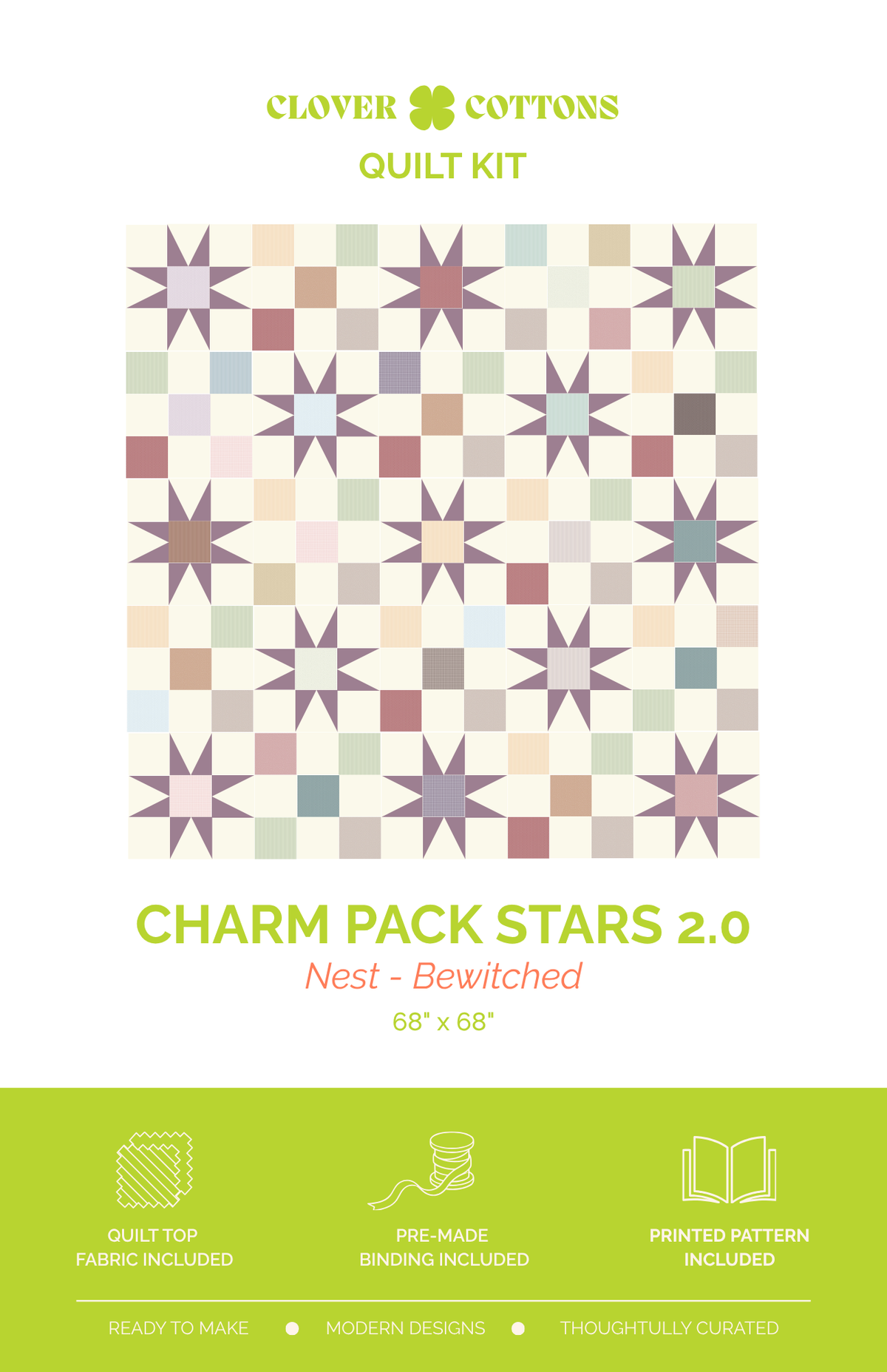 Charm Pack Stars 2.0 Quilt Kit | Nest