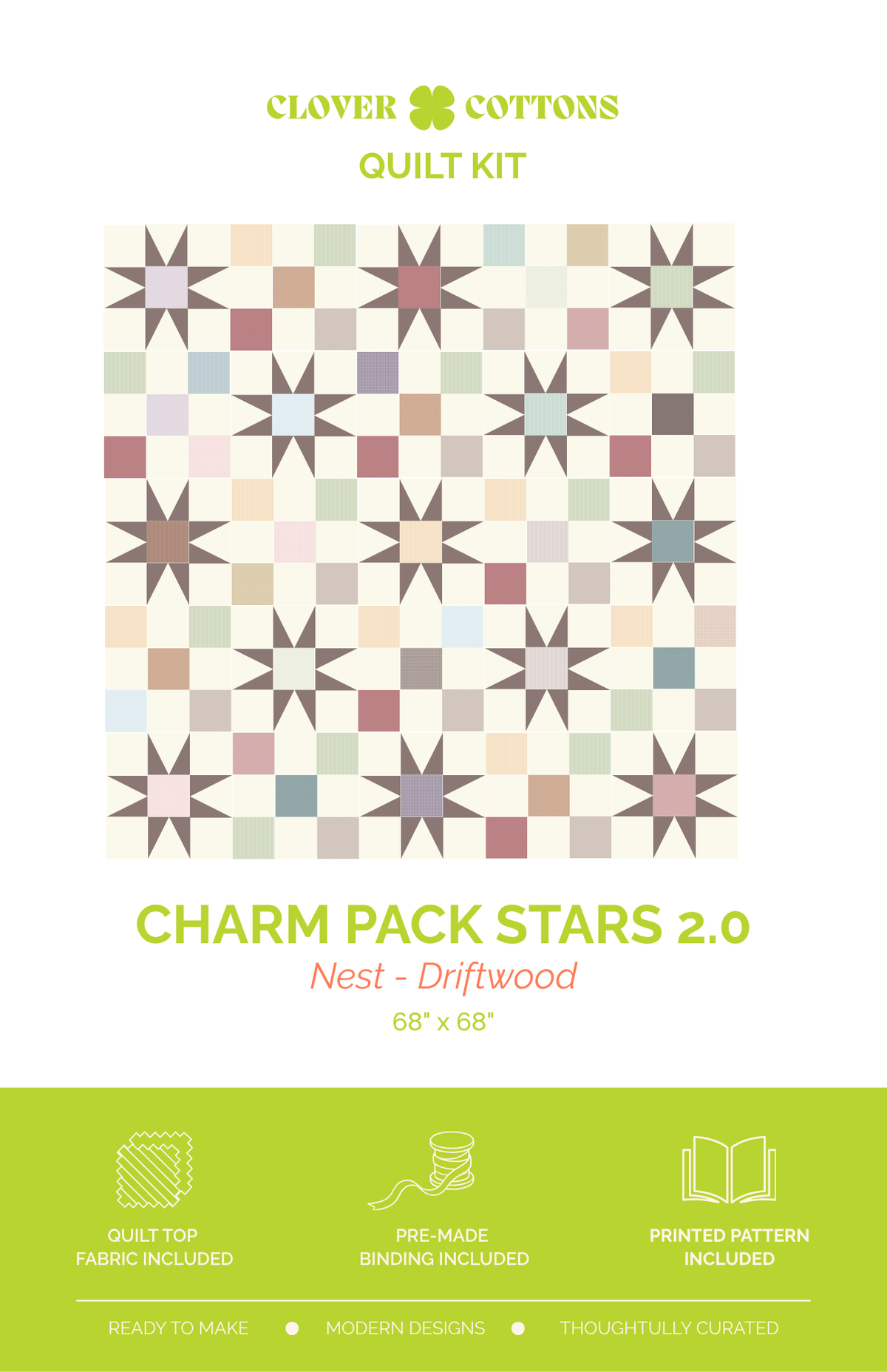 Charm Pack Stars 2.0 Quilt Kit | Nest