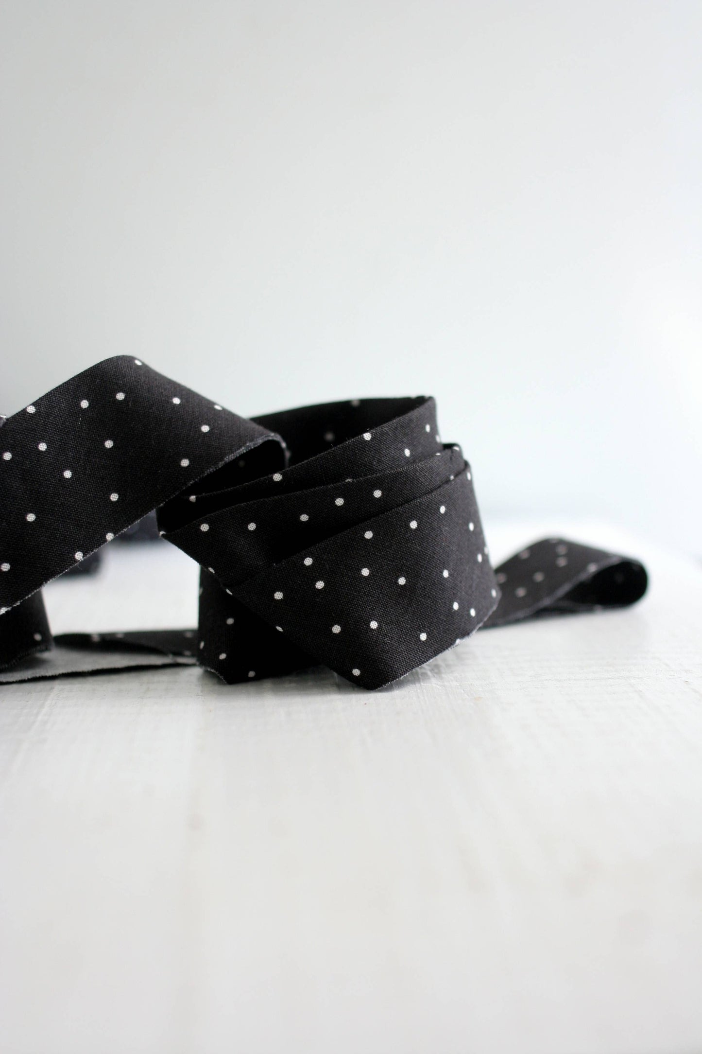 Pre-Made Quilt Binding | Black Dot