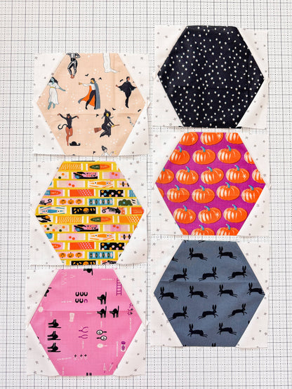 Hexie Prism Quilt Pattern Printed
