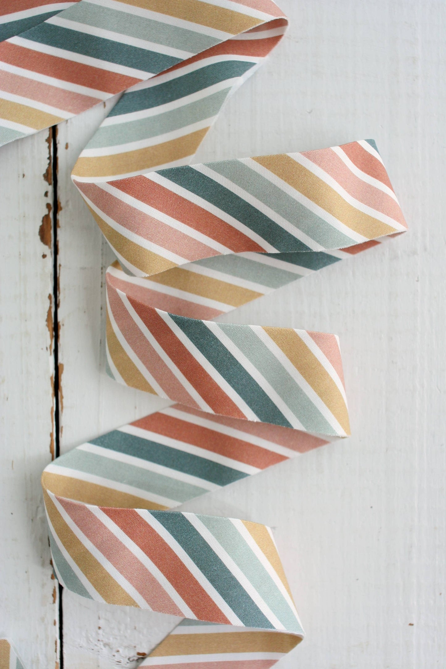 Pre-Made Quilt Binding | Boho Rainbow Stripe