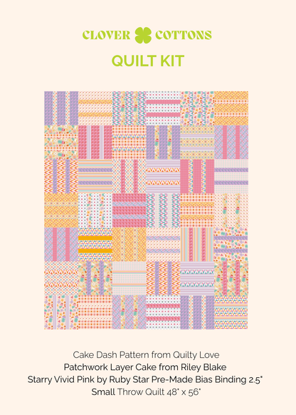 Cake Dash Quilt Kit – Patchwork by Riley Blake Designs (Small Throw 48" × 56")