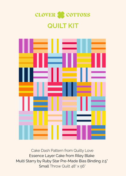 Cake Dash Quilt Kit – Essence by Riley Blake Designs (Small Throw 48" × 56")