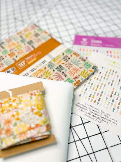 Coins Quilt Kit – GeoBloom - Throw Size 58" × 74"