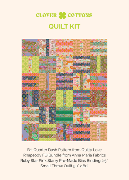 Fat Quarter Dash Quilt Kit | Rhapsody | 50" × 60" | PRE-ORDER