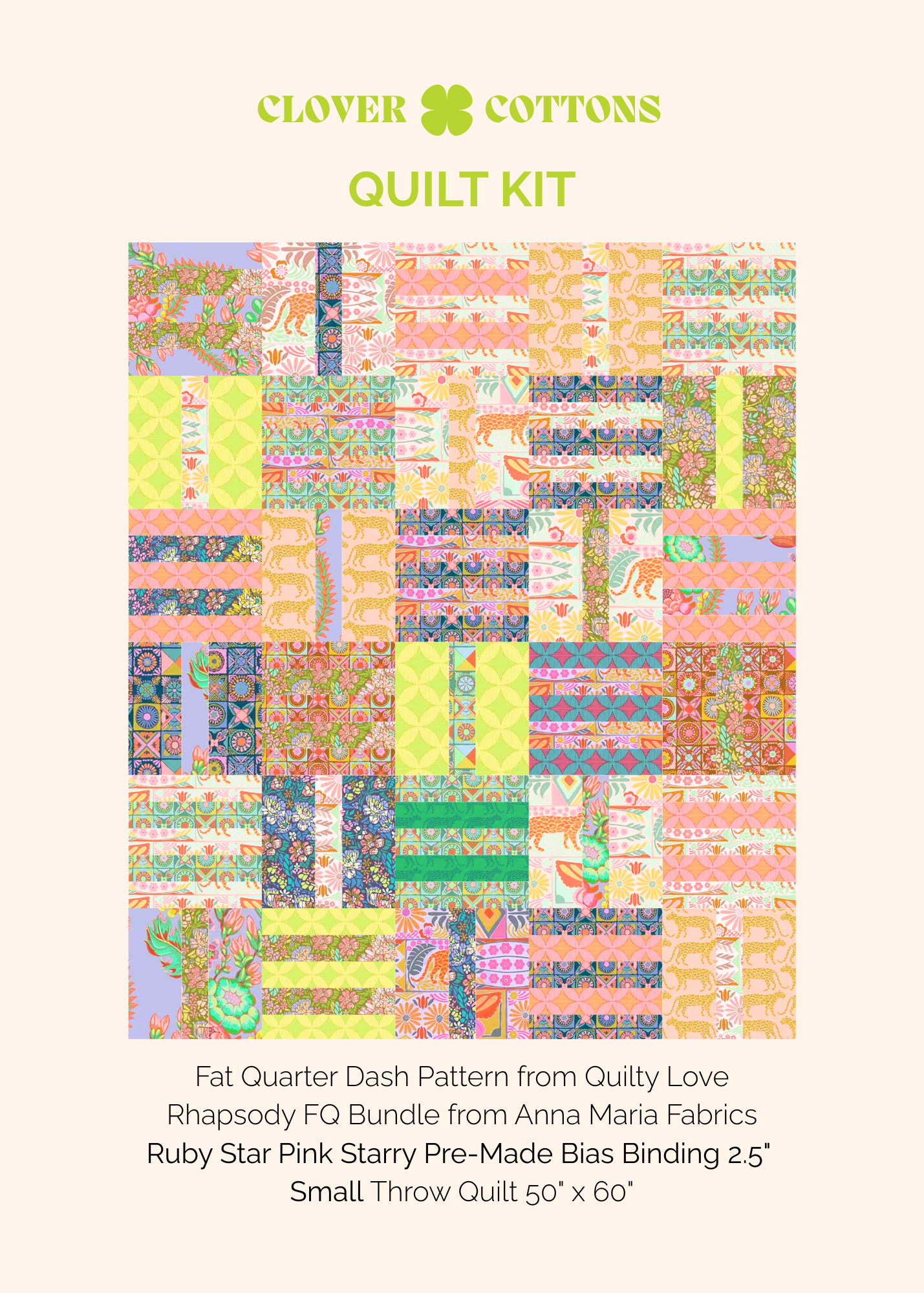 Fat Quarter Dash Quilt Kit | Rhapsody
