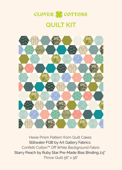 Hexie Prism Quilt Kit – Stillwater