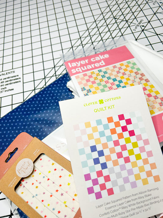 Layer Cake Squared Quilt Kit – Essence - Small Throw 54 ½” × 54 ½”