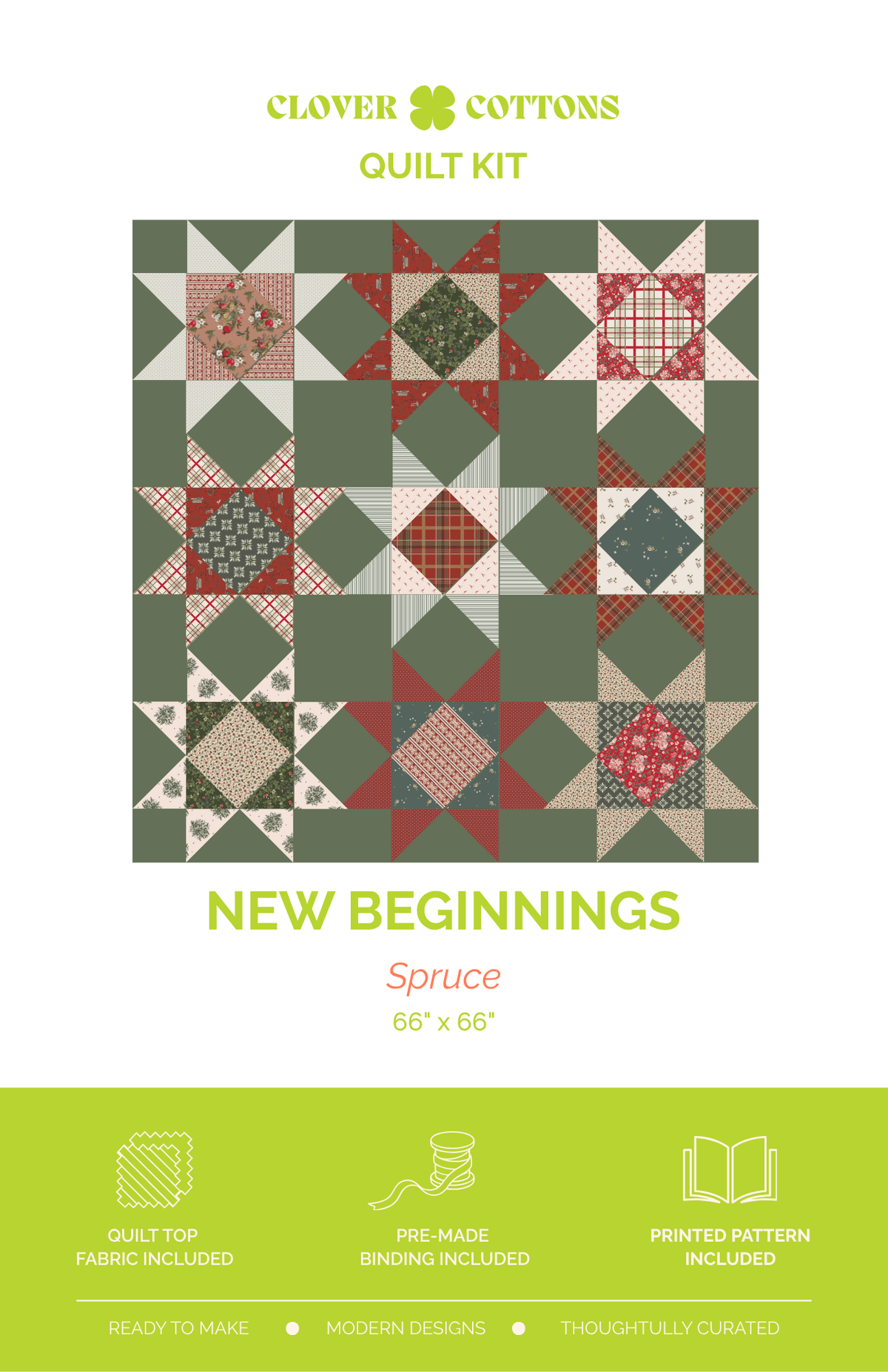 New Beginnings Quilt Kit | Spruce