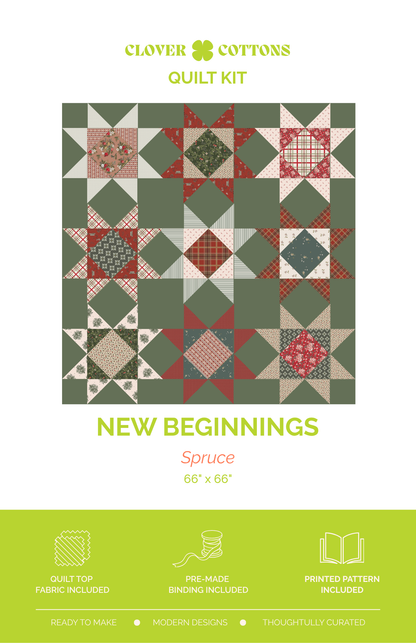New Beginnings Quilt Kit | Spruce