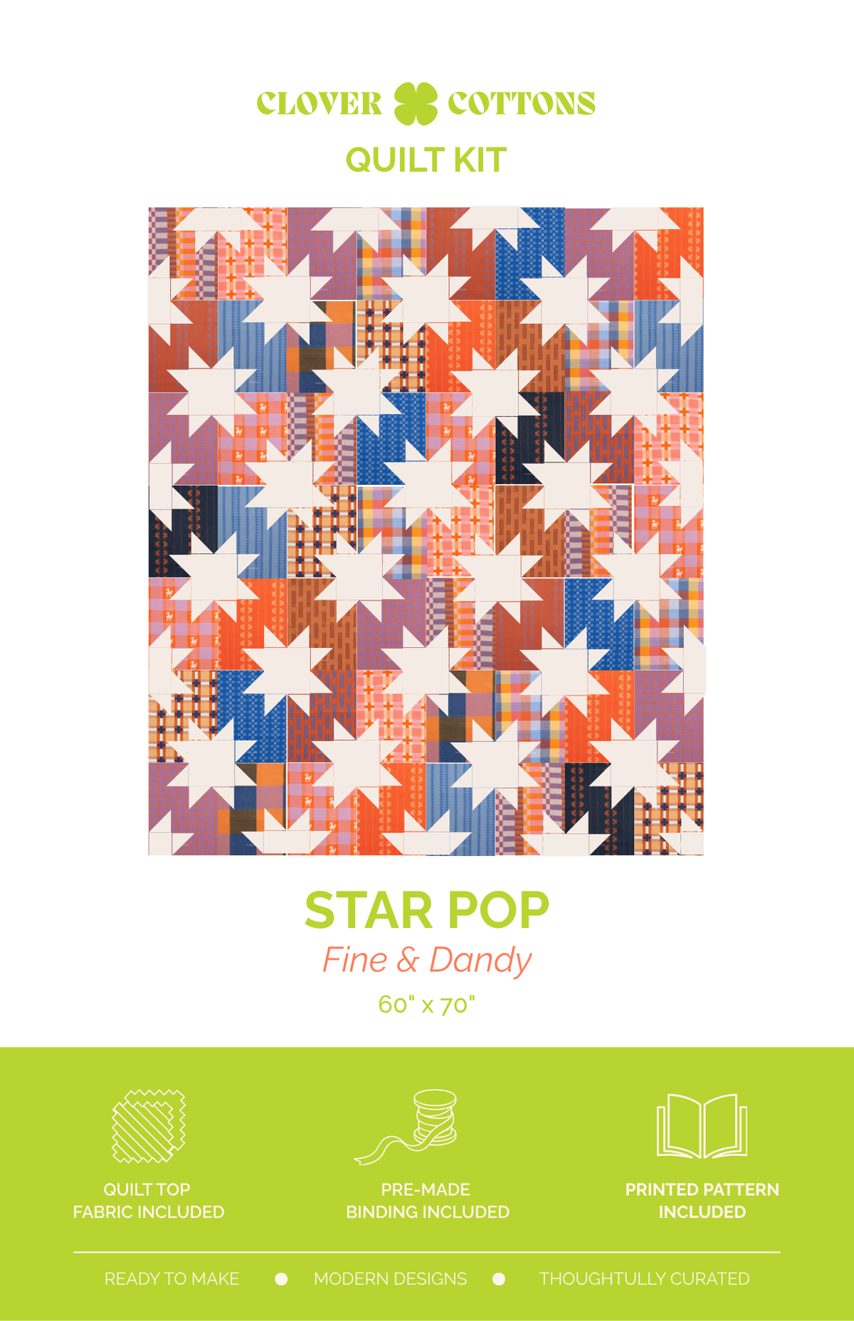 Star Pop Quilt Kit | Fine and Dandy