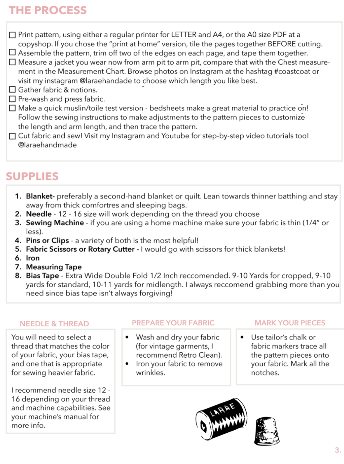 Quilt Jacket Pattern from LaRae Handmade (Digital Download)