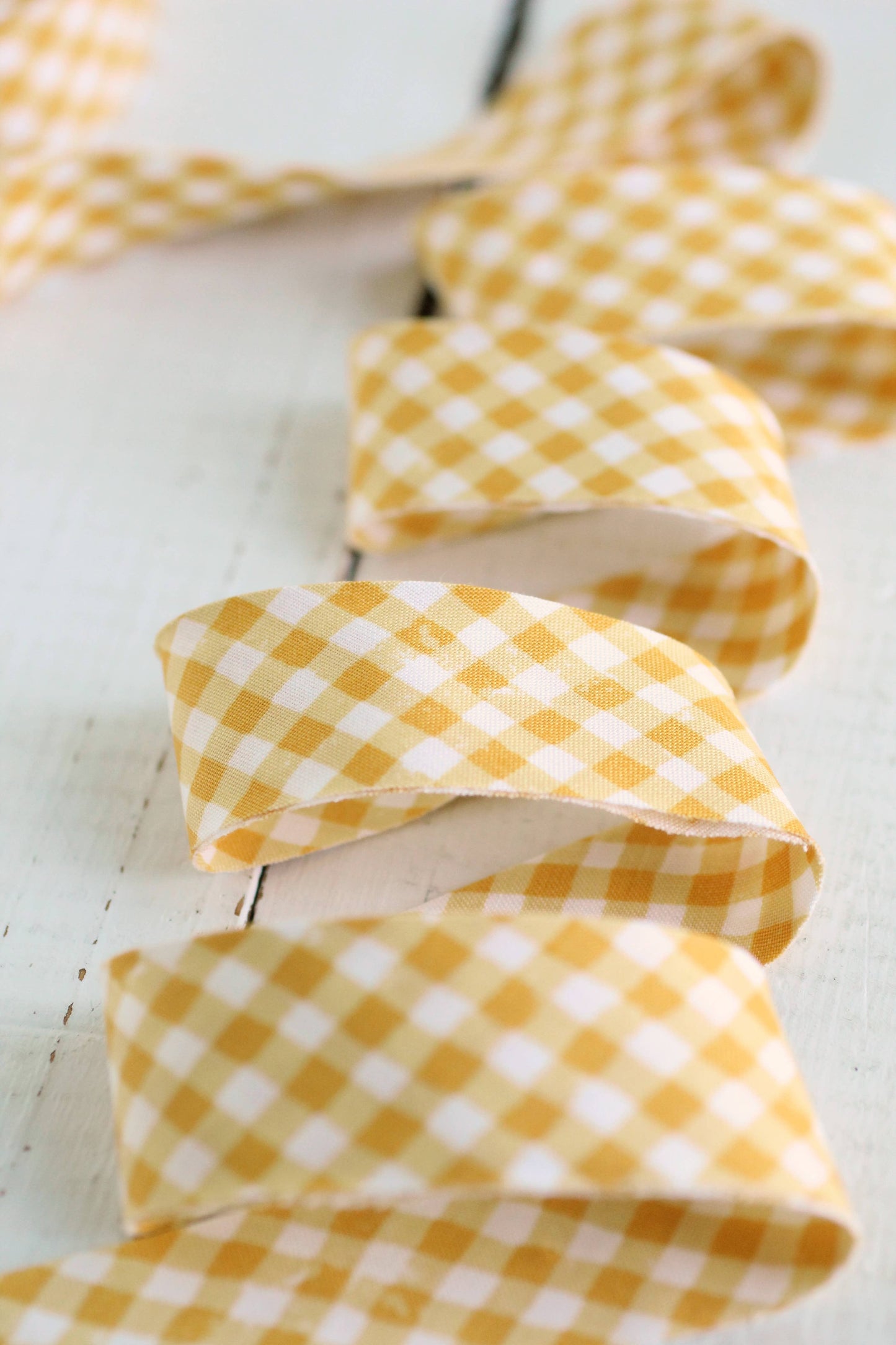 Pre-Made Quilt Binding | Yellow Gingham