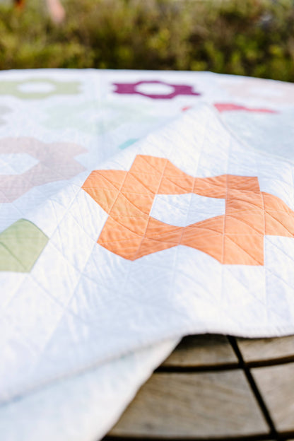 Hexie Blooms Quilt Pattern