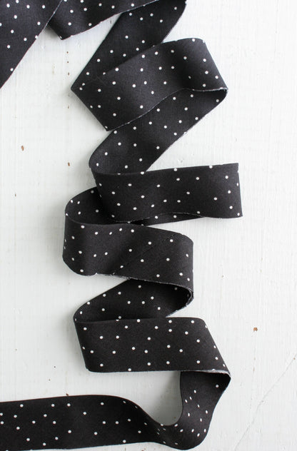 Pre-Made Quilt Binding | Black Dot