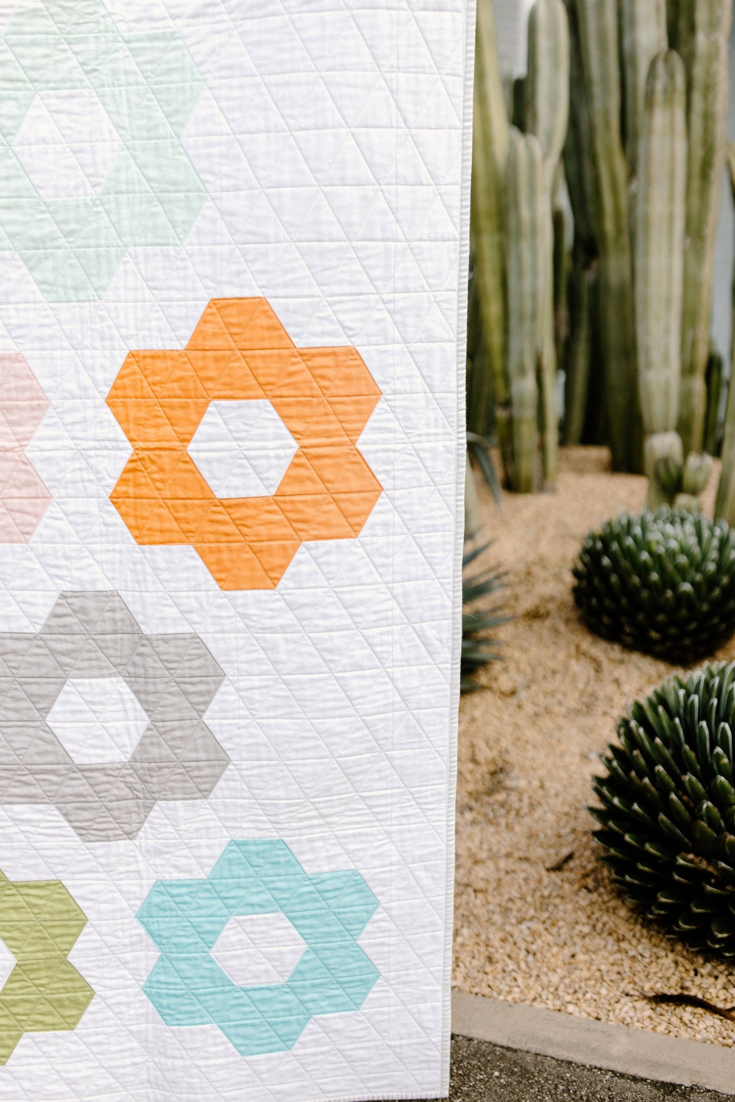 Hexie Blooms Quilt Pattern