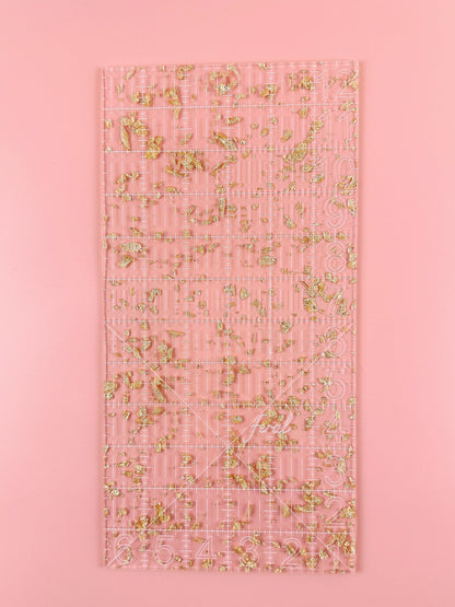 6 X 12 inch Quilting Ruler - Golden