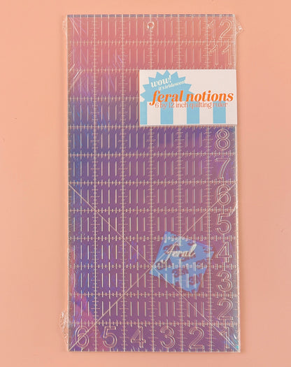 6 X 12 inch Quilting Ruler - Iridescent